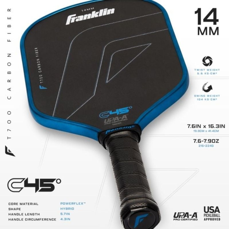 Vợt Pickleball Franklin C45 Xanh Dương