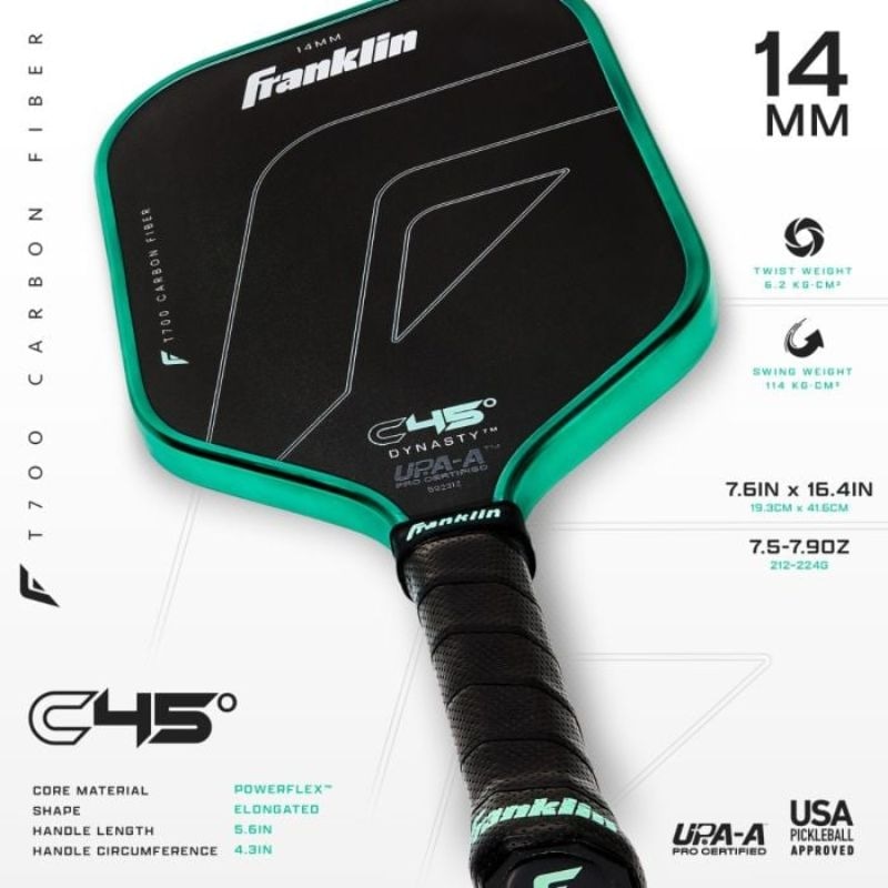 Vợt Pickleball Franklin C45 Xanh Min