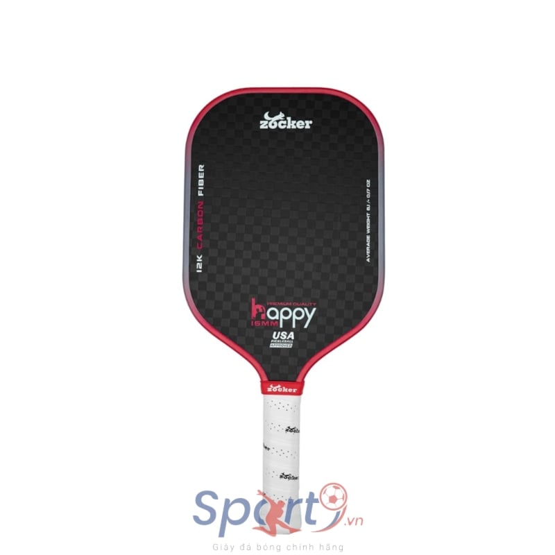 Vợt Pickleball Zocker Happy HP3 Premium Quality - Màu Đỏ Gradient