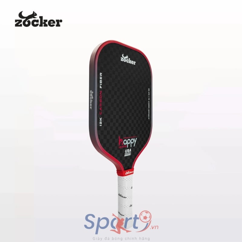 Vợt Pickleball Zocker Happy HP3 Premium Quality - Màu Đỏ Gradient