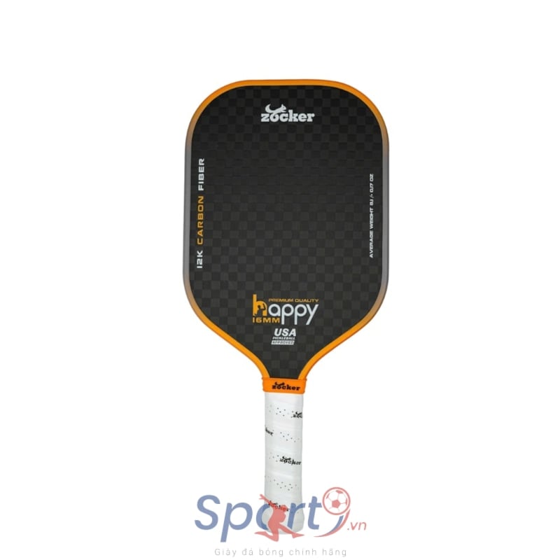 Vợt Pickleball Zocker Happy HP3 Premium Quality - Màu Cam Gradient