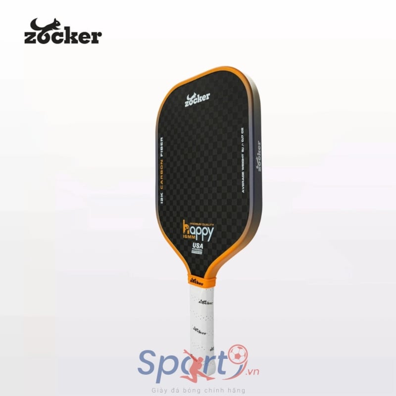 Vợt Pickleball Zocker Happy HP3 Premium Quality - Màu Cam Gradient