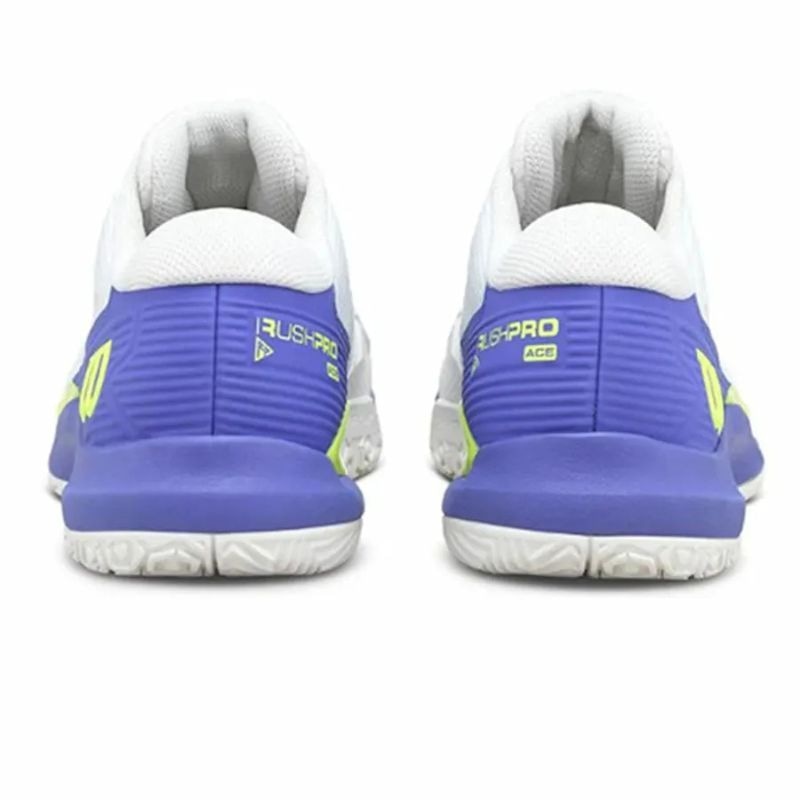 Giày Pickleball Wilson Rush Pro Ace Omni - WRS339210 - Màu Trắng Xanh 