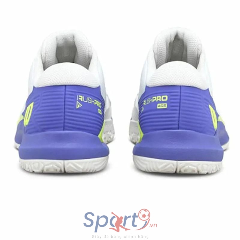 Giày Pickleball Wilson Rush Pro Ace Omni - WRS339210 - Màu Trắng Xanh 