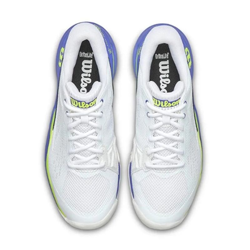 Giày Pickleball Wilson Rush Pro Ace Omni - WRS339210 - Màu Trắng Xanh 