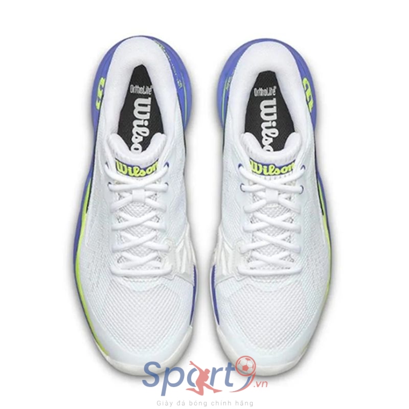 Giày Pickleball Wilson Rush Pro Ace Omni - WRS339210 - Màu Trắng Xanh 