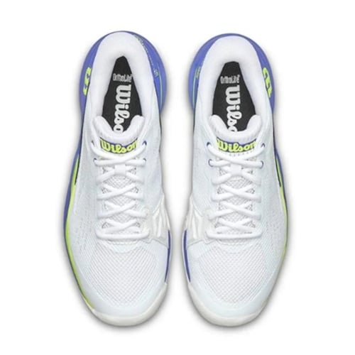 Giày Pickleball Wilson Rush Pro Ace Omni - WRS339210 - Màu Trắng Xanh 