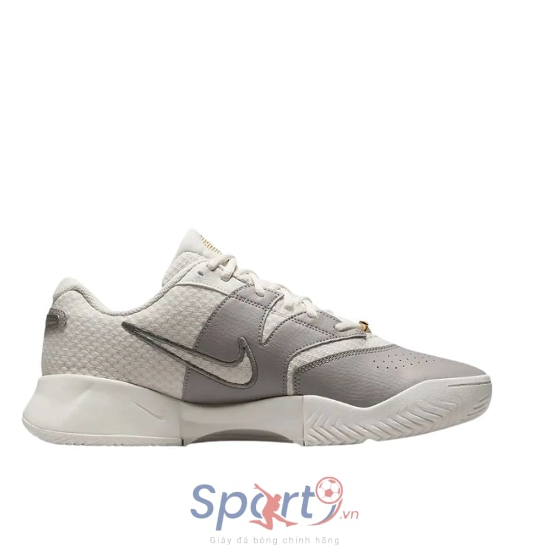 Giày Pickleball Nike Court Lite 4 PRM - FZ1220-001 - Màu Trắng Xám