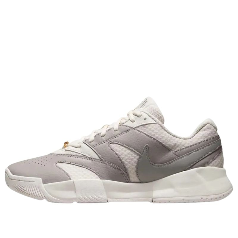 Giày Pickleball Nike Court Lite 4 PRM - FZ1220-001 - Màu Trắng Xám
