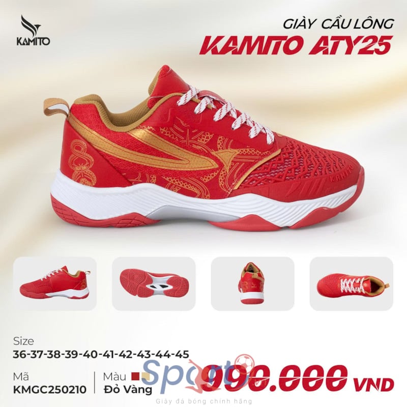 Giày Kamito ATY25 - KMGC250210 - Màu Đỏ