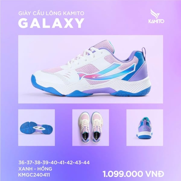 Giày Kamito Kamito Galaxy - KMGC240411 -  Trắng/Xanh/Hồng