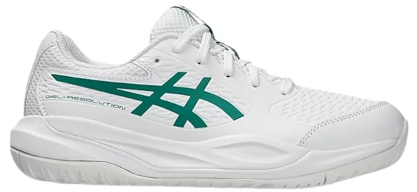 Giày Pickleball Asics Gel Resolution X GS - 1044A081-101 - Trắng/Xanh Lá