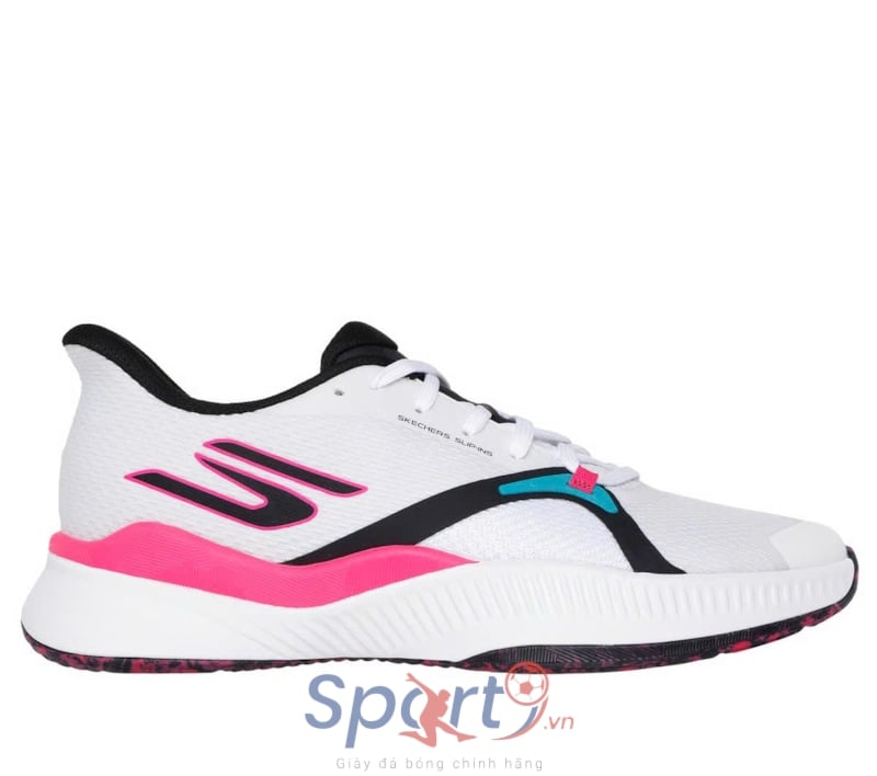 Giày Pickleball Skechers State Champ - 246117/WMLT - Trắng/Hồng