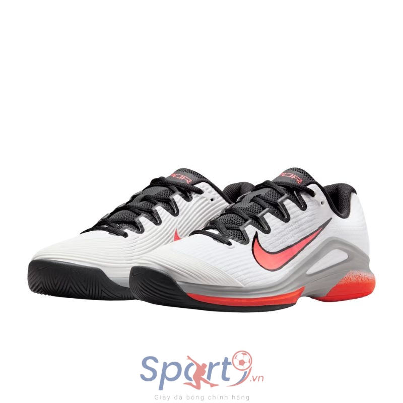 Giày Pickleball Nike Zoom Vapor 12 HC - HV1449-100 - Trắng/Cam/Đen