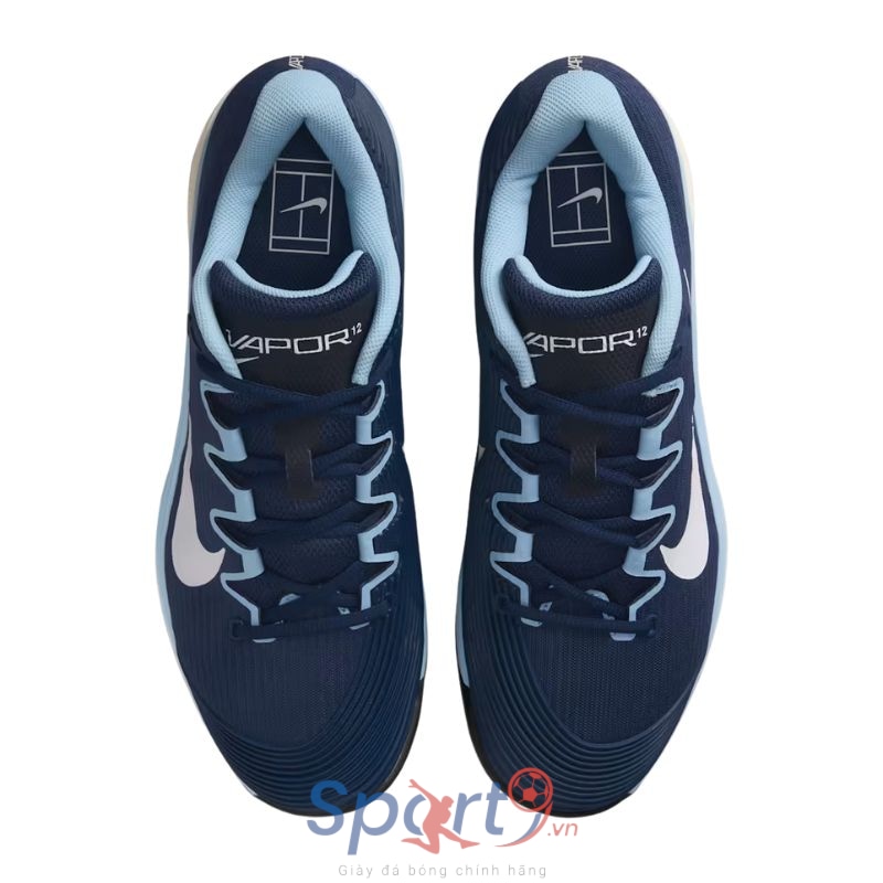 Giày Pickleball Nike Zoom Vapor 12 HC - FV5552-402 - Đen Xanh Than