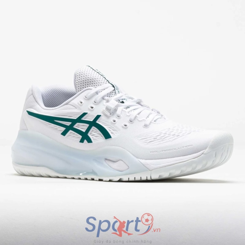 Giày Pickleball Asics Gel Resolution X - 1042A279-103 - Trắng/Xanh Lá
