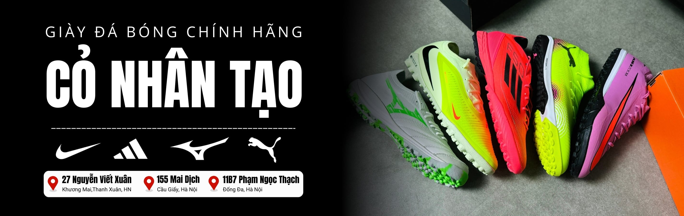 Giày đá bóng chính hãng cỏ nhân tạo	