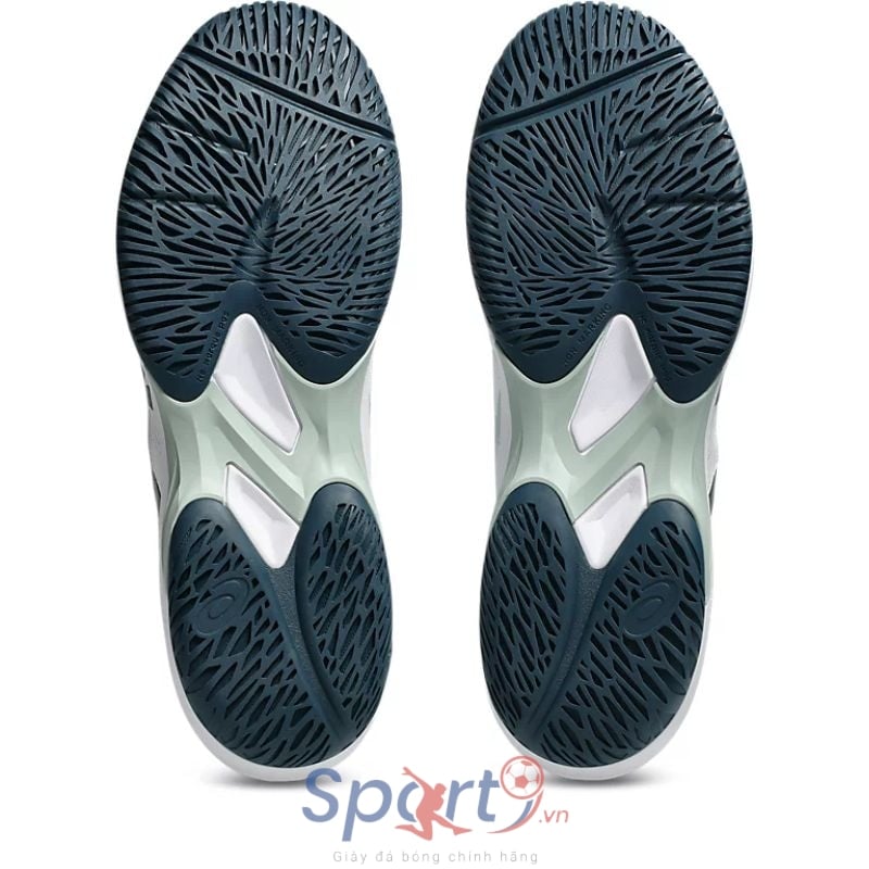 Giày Pickleball Asics Court Hunter FF - 1071A111-100 - Trắng/Xanh Đen