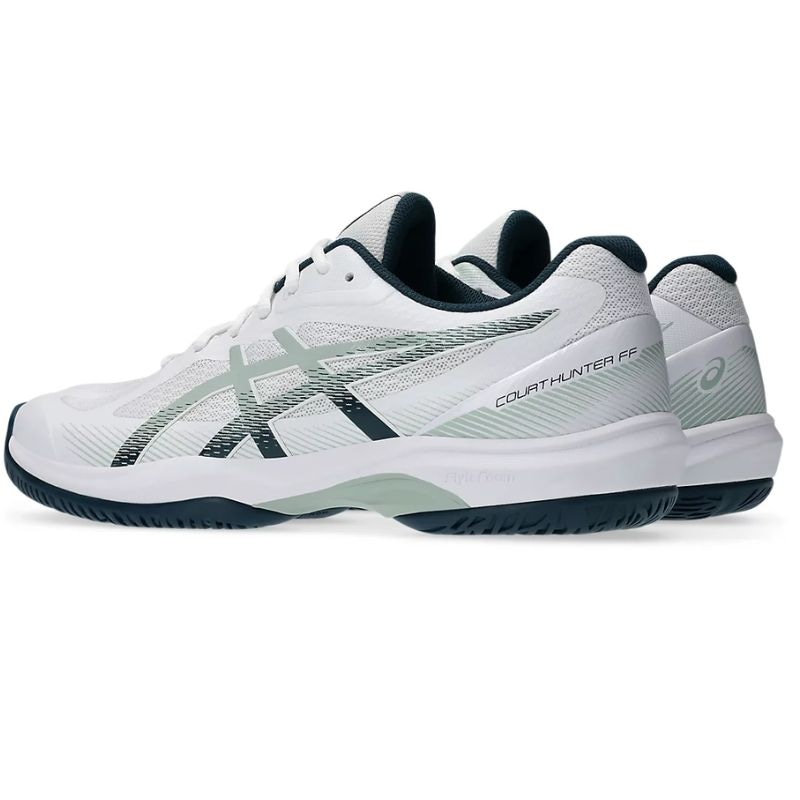 Giày Pickleball Asics Court Hunter FF - 1071A111-100 - Trắng/Xanh Đen