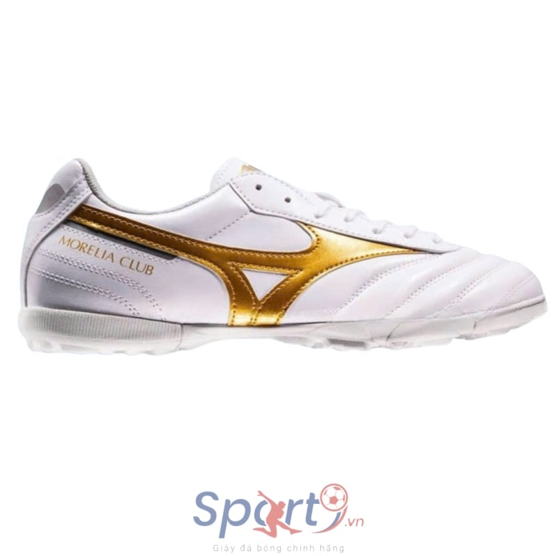 Mizuno Morelia II Club AS TF - Trắng/Vàng Gold - P1GD260850