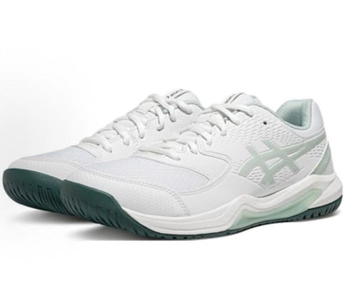 Giày Pickleball Asics Gel Dedicate 8 1041A408-107 - White/Green