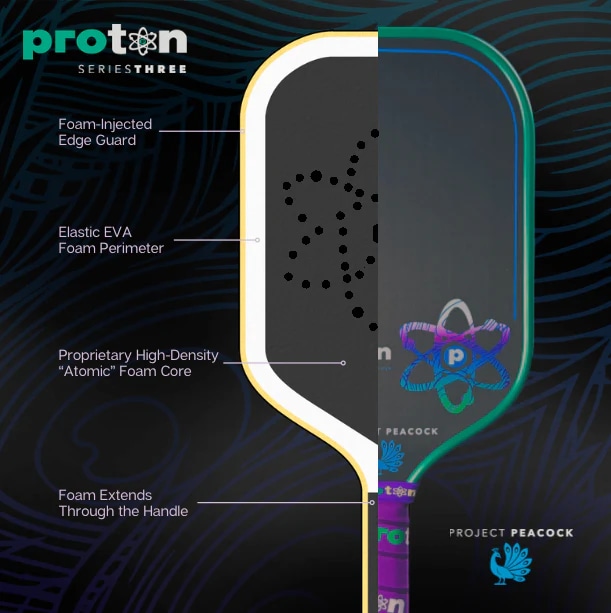 Vợt Pickleball Proton Peacock Wide Body
