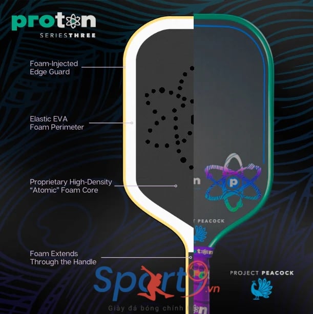 Vợt Pickleball Proton Peacock Wide Body