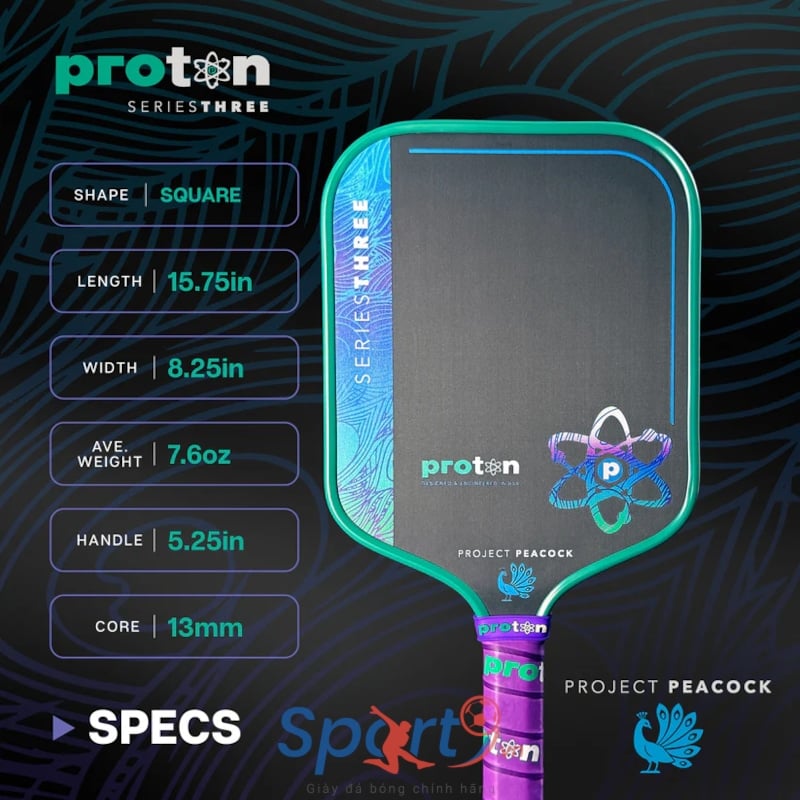 Vợt Pickleball Proton Peacock Wide Body