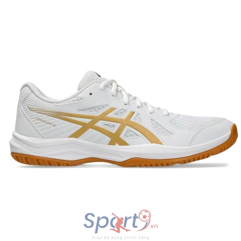 Giày Pickleball Asics Upcourt 6 - 1071A104-106 - Trắng Vàng
