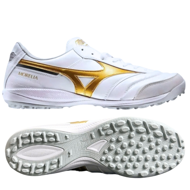 Mizuno Morelia Sala Elite TF - Trắng/Vàng Gold - Q1GB261250