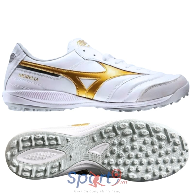 Mizuno Morelia Sala Elite TF - Trắng/Vàng Gold - Q1GB261250