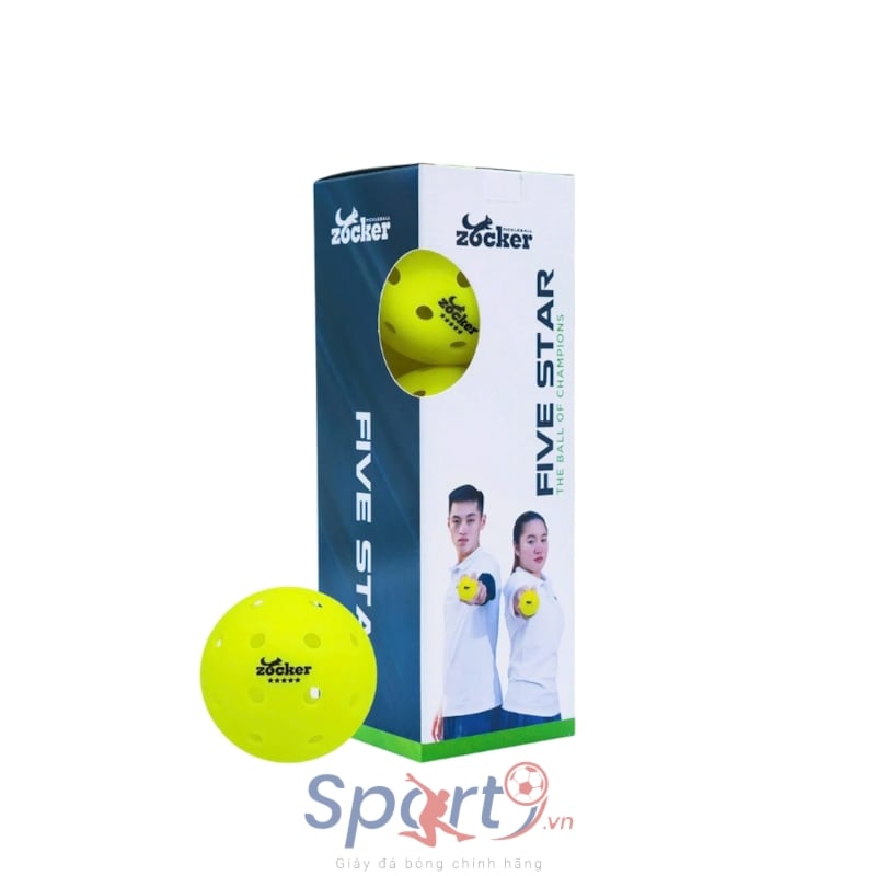 Hộp 3 bóng thi đấu pickleball Pickleball Zocker Five Star