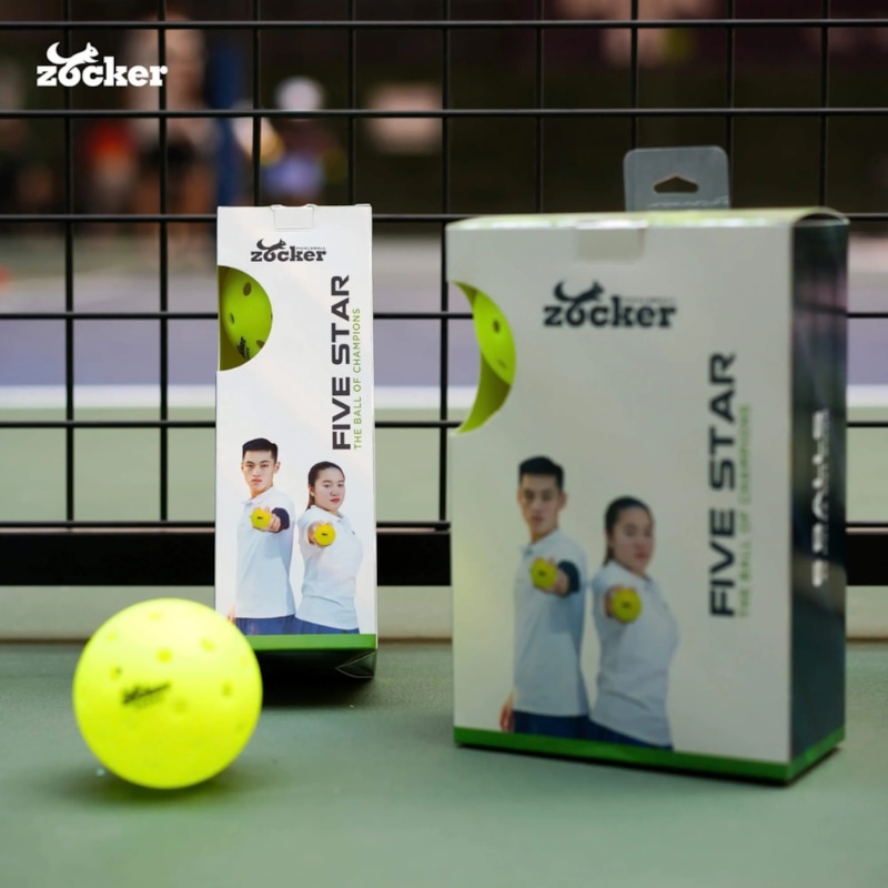 Hộp 3 bóng thi đấu pickleball Pickleball Zocker Five Star