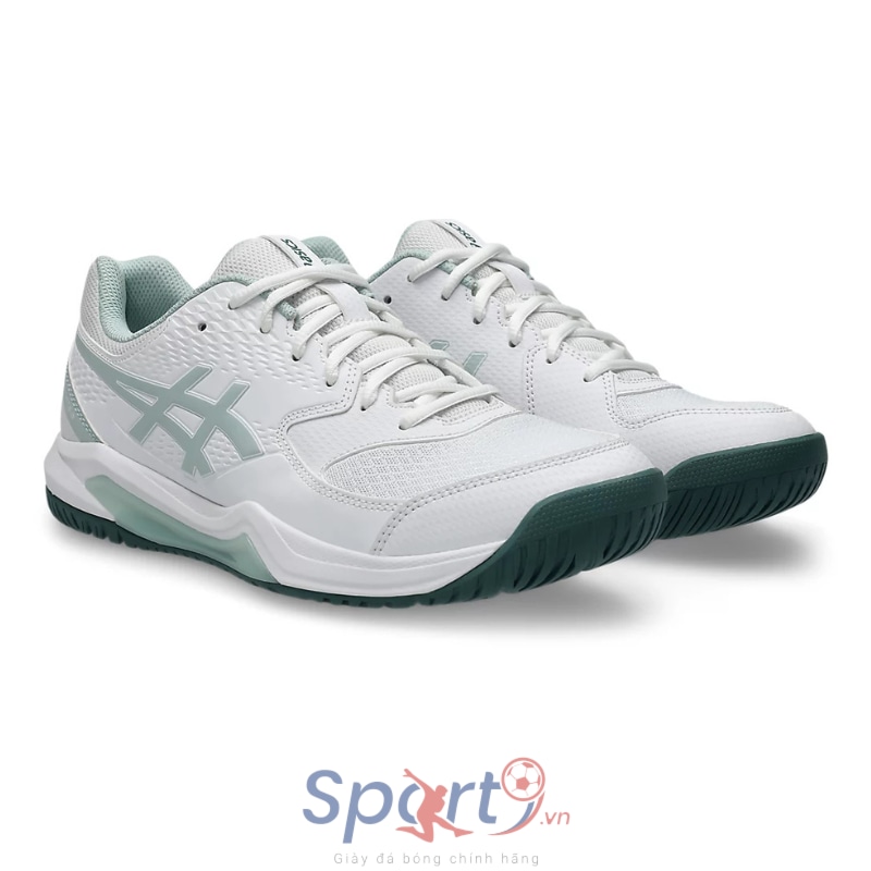 Giày Pickleball Asics Gel Dedicate 8 1041A408-107 - White/Cold Moss
