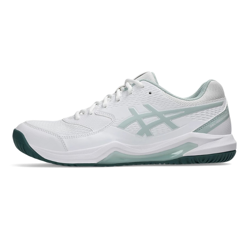 Giày Pickleball Asics Gel Dedicate 8 1041A408-107 - White/Cold Moss