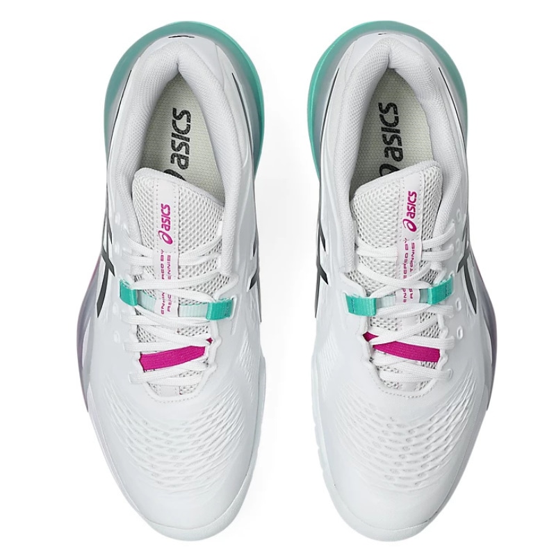 Giày pickleball Asics Gel Resolution X - 1041A487-103 - Trắng/Hồng/Xanh