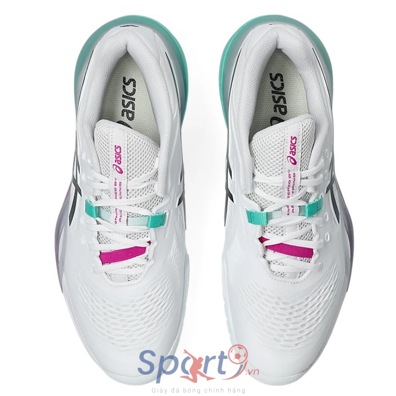 Giày pickleball Asics Gel Resolution X - 1041A487-103 - Trắng/Hồng/Xanh