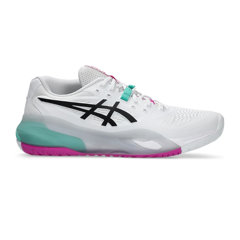 Giày pickleball Asics Gel Resolution X - 1041A487-103 - Trắng/Hồng/Xanh