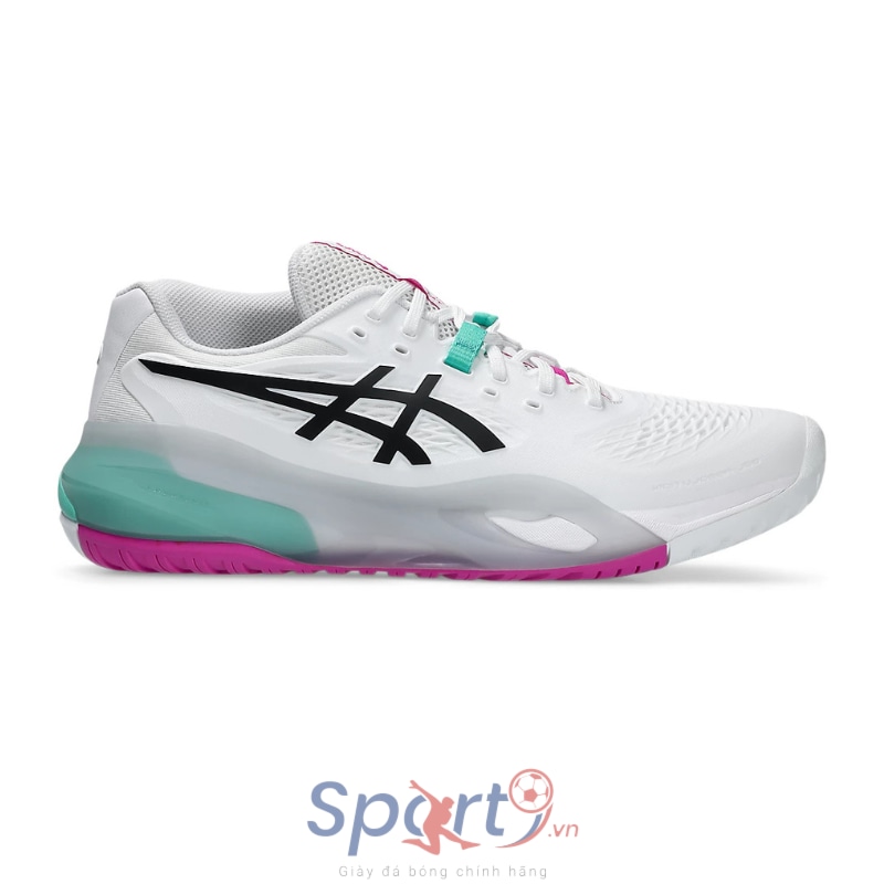 Giày pickleball Asics Gel Resolution X - 1041A487-103 - Trắng/Hồng/Xanh