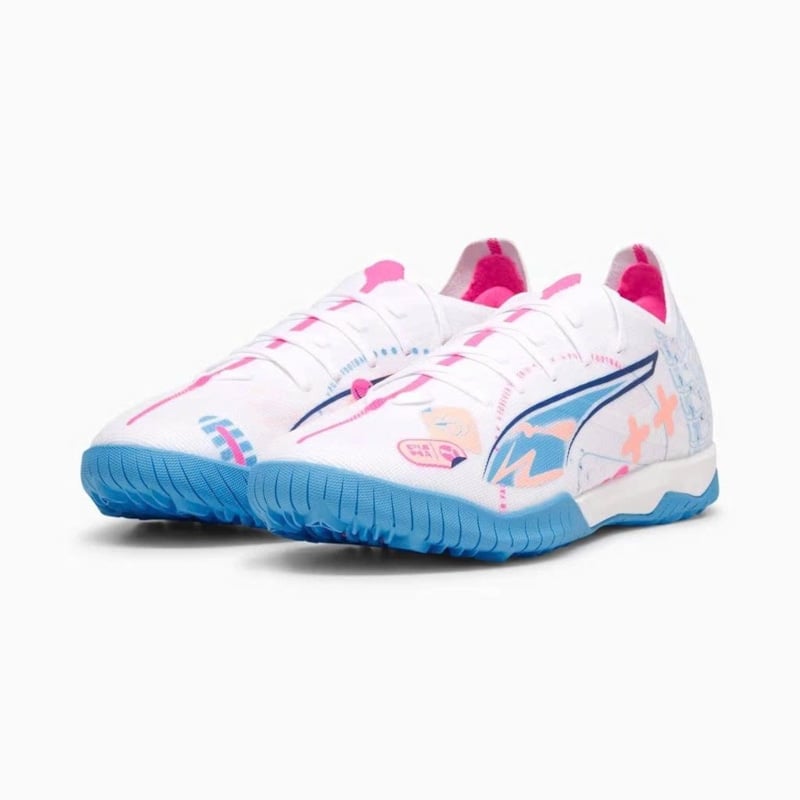 Puma Ultra 5 Match TT - Trắng/Xanh/Hồng - 108091 01