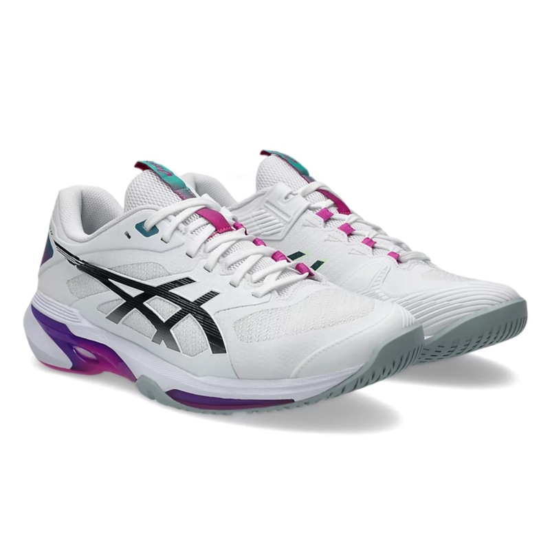 Giày Pickleball Asics Solution Speed FF 4 - 1041A532-101 - Trắng/Tím/Đen