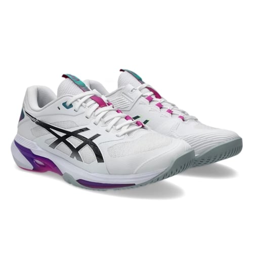 Giày Pickleball Asics Solution Speed FF 4 - 1041A532-101 - Trắng/Tím/Đen