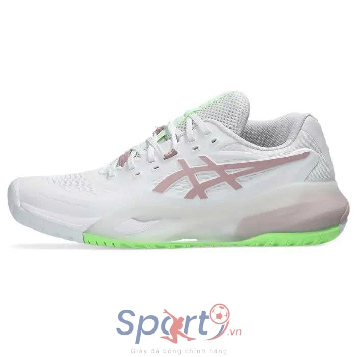Giày pickleball Asics Gel Resolution X - 1042A279-104 - Trắng/Xanh Mạ