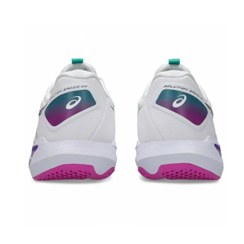 Giày Pickleball Asics Solution Speed FF 4 - 1041A532-101 - Trắng/Tím/Đen