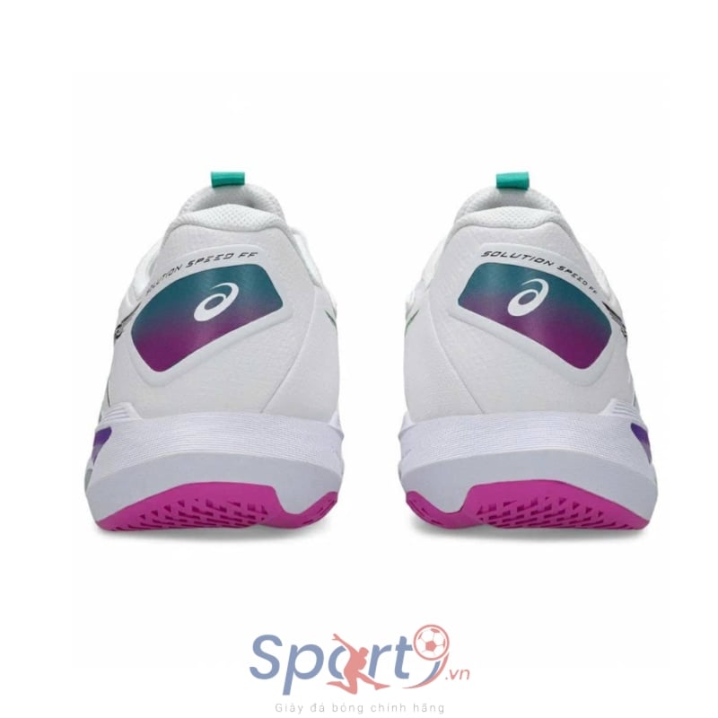 Giày Pickleball Asics Solution Speed FF 4 - 1041A532-101 - Trắng/Tím/Đen