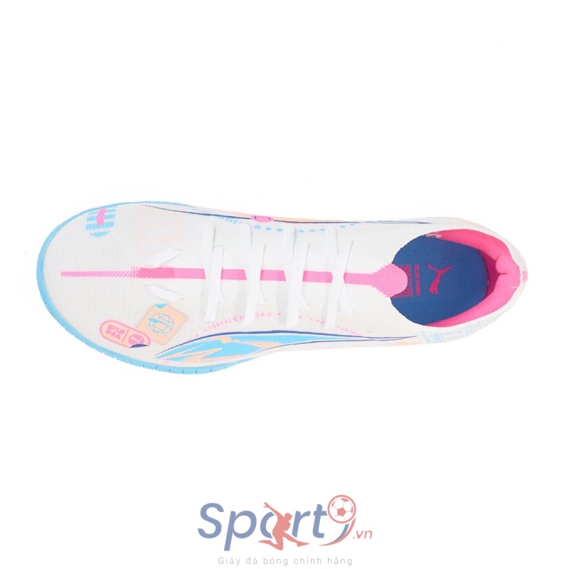 Puma Ultra 5 Match TT - Trắng/Xanh/Hồng - 108091 01