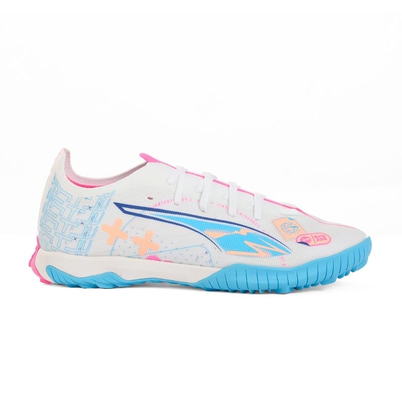 Puma Ultra 5 Match TT - Trắng/Xanh/Hồng - 108091 01