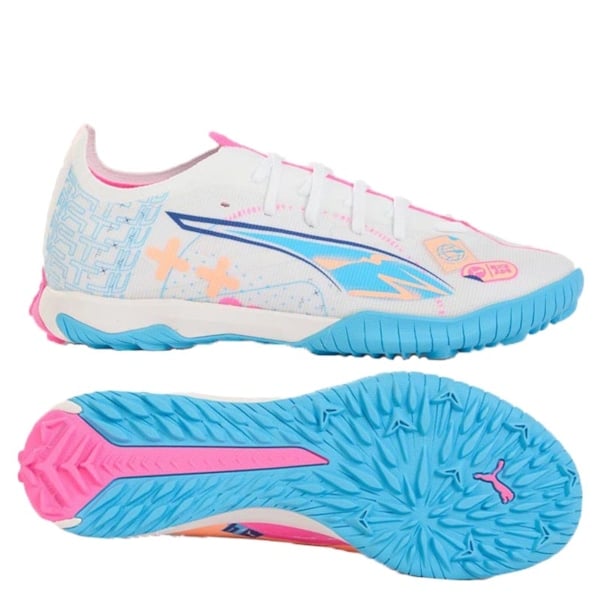 Puma Ultra 5 Match TT - Trắng/Xanh/Hồng - 108091 01