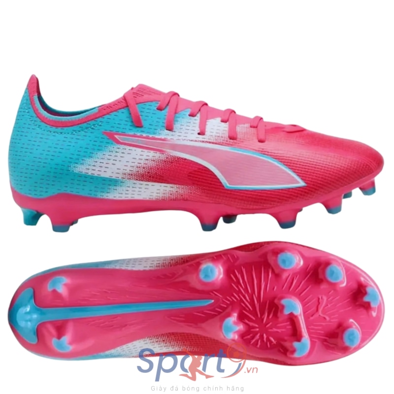 Puma Ultra 6 Match FG/AG - Hồng/Xanh - 108765 01