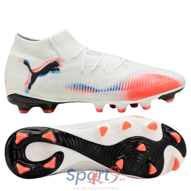 Puma Future 8 Pro FG/AG Untamed - Trắng/Cam - 108588 01